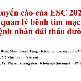HƯỚNG DẪN QUẢN LÝ BỆNH TIM MẠCH Ở BỆNH NHÂN ĐÁI THÁO ĐƯỜNG – ESC 2023 (BẢN LƯỢC DỊCH)