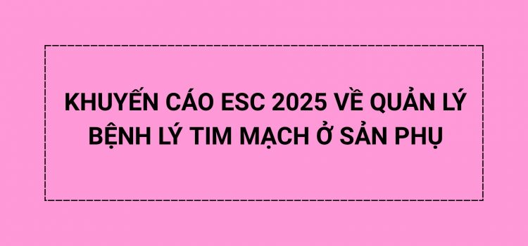 KHUYẾN CÁO ESC 2025 VỀ QUẢN LÝ BỆNH LÝ TIM MẠCH Ở SẢN PHỤ
